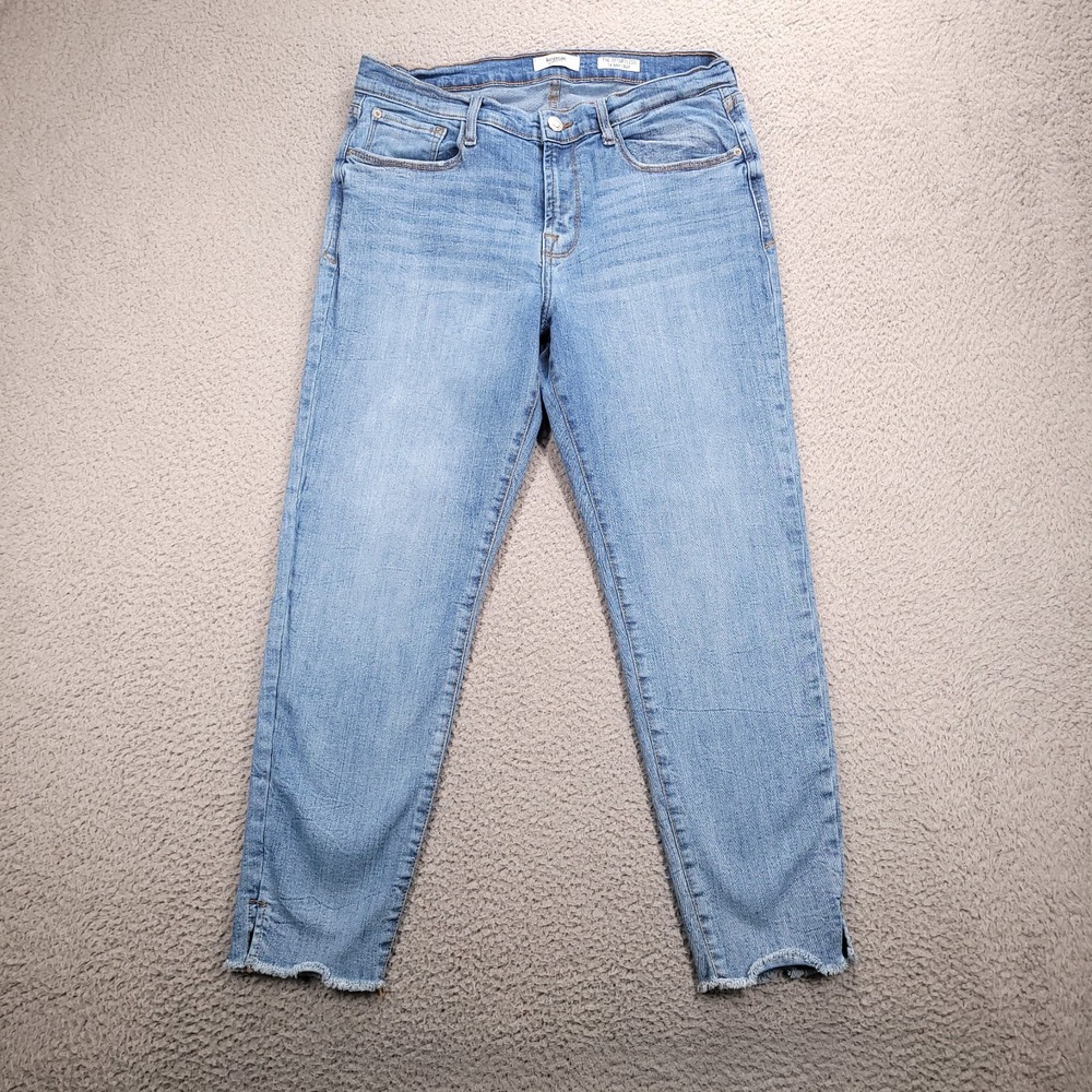 KENSIE Jeans Womens Size 10/30 Effortless Skinny‎ Crop Frayed Hem Stretch Denim